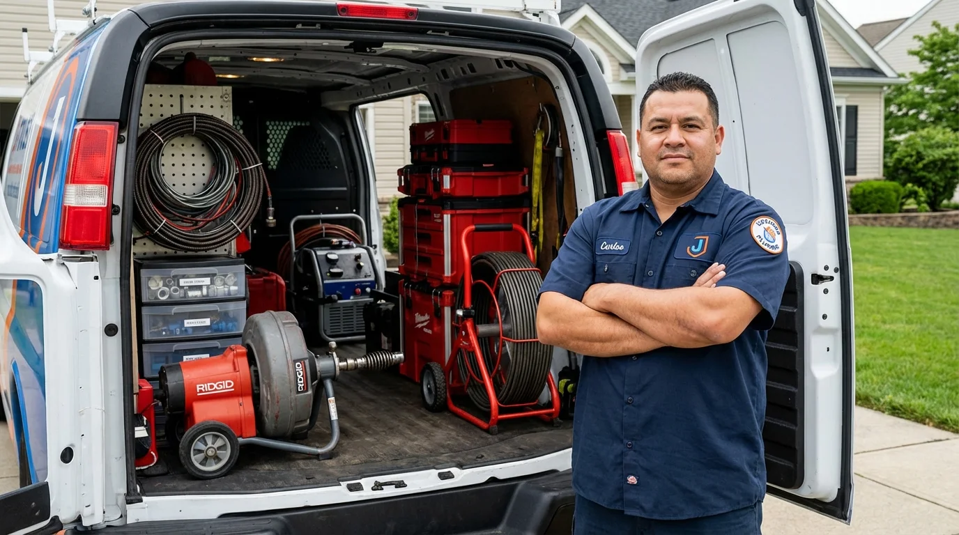 Professional drain cleaning equipment and Johns Plumbing LLC plumber in Slocomb